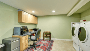 Home Office in Laundry Room